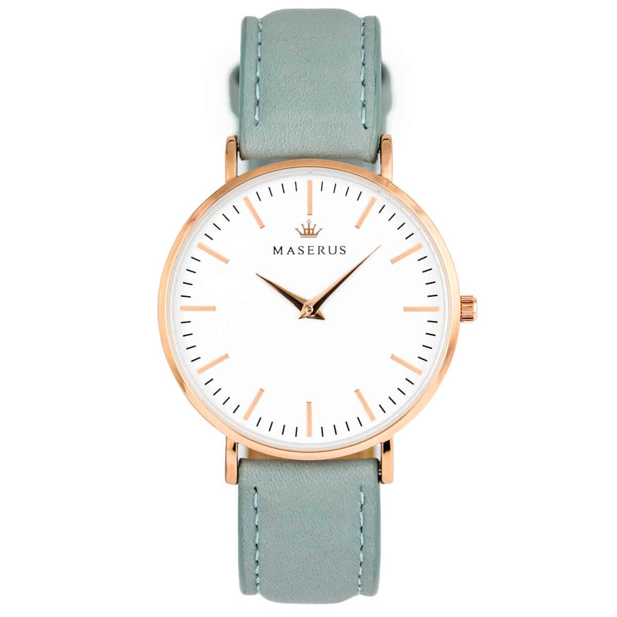 Rose gold and cheap grey watch